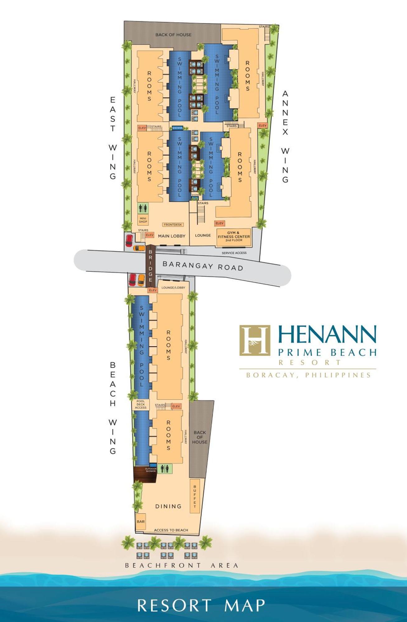 Henann Prime Beach Resort Balabag  Esterno foto Site Plan